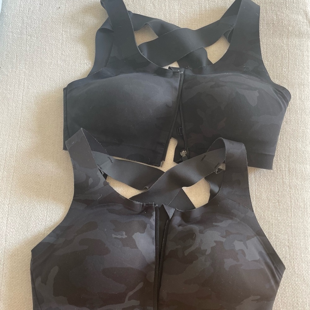 Two Lululemon Enlite  black cameo bra 32D